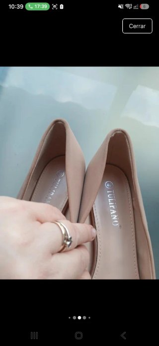 Zapatos de tacón Tulipano beige talla 40