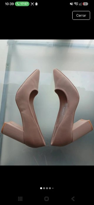 Zapatos de tacón Tulipano beige talla 40