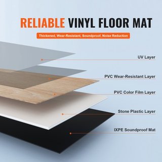 Baldosas de Vinilo Interconectables 1220 X 185 mm, 10 Baldosas de 5.5mm de Grosor que se Encajan, Suelo de Madera Natural para DIY en Cocina, Comedor, Dormitorios y Baños, Fácil para Decoración de...