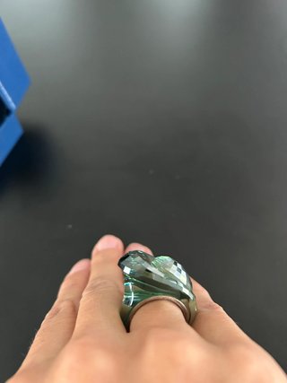 Anello Swarovski Verde Cristallo