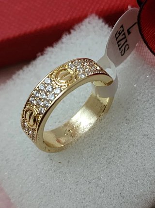 Anillo Talla 7 Baño Oro color  14k