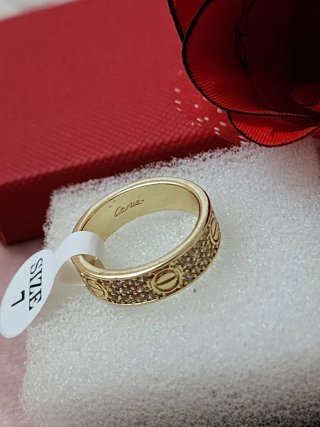 Anillo Talla 7 Baño Oro color  14k