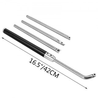 Herramientas de Torneado de Madera para Torno Set de 4 Piezas, Herramientas de Torno de Carburo con Cortadores de Forma Diamante, Redondos, Cuadrados Reemplazables, Cinceles de Torno con Mango par...
