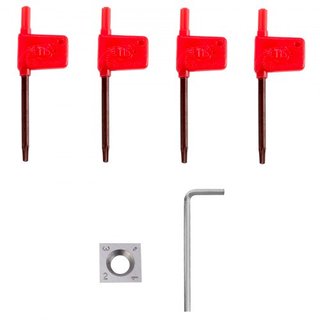 Herramientas de Torneado de Madera para Torno Set de 4 Piezas, Herramientas de Torno de Carburo con Cortadores de Forma Diamante, Redondos, Cuadrados Reemplazables, Cinceles de Torno con Mango par...