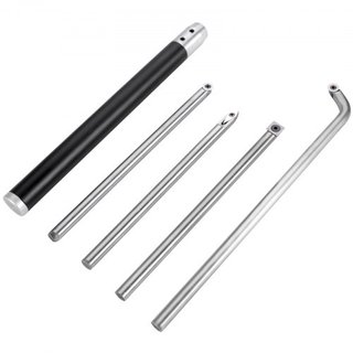 Herramientas de Torneado de Madera para Torno Set de 4 Piezas, Herramientas de Torno de Carburo con Cortadores de Forma Diamante, Redondos, Cuadrados Reemplazables, Cinceles de Torno con Mango par...