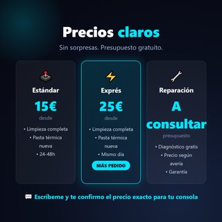 Limpieza y mantenimiento de consolas