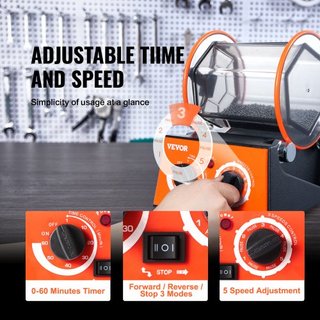 3kg Pulidora de Superficie Rotativa Máquina de Acabado de Joyería Gem DIY