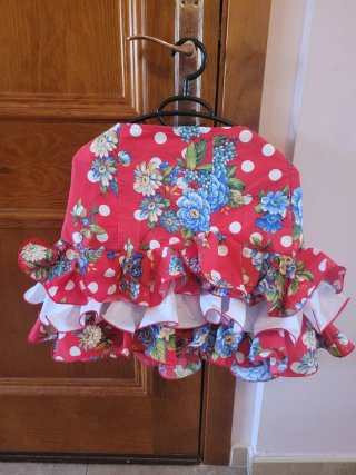 Falda flamenca volantes lunares