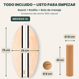 Tabla de Equilibrio con Rodillo y Pelota