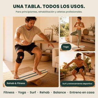 Tabla de Equilibrio con Rodillo y Pelota