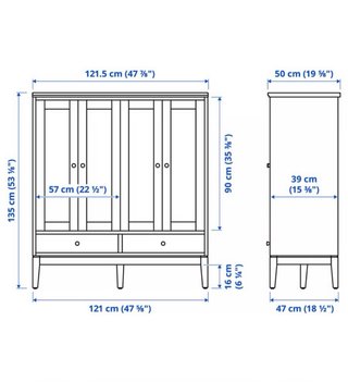 Armario Vitrina Ikea puertas cristal Idanas