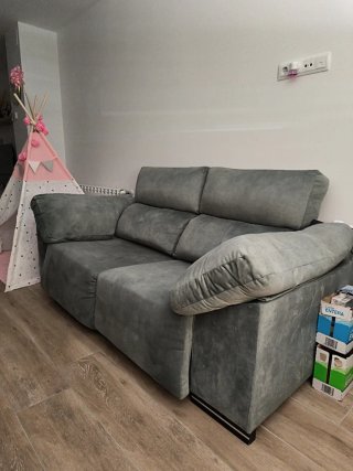 Sofá modular verde azulado 3 plazas