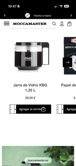 Cafetera Moccamaster Negra