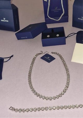 Conjunto Swarovski Plata