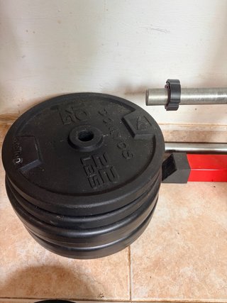 Rack Gimnasio + Barras + 76kg Discos Lote o separa