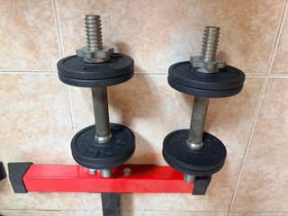 Rack Gimnasio + Barras + 76kg Discos Lote o separa