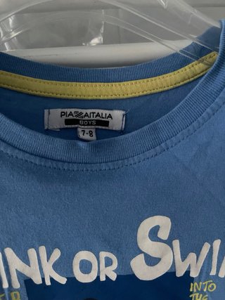 Maglietta Azzurra Bambino Sink or Swim