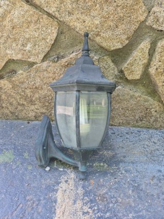 Farol de exterior metal y cristal