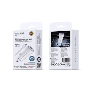 Cargador Coche WB02 Doble USB A+C PD 20W Tipo C