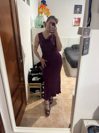 Vestido largo fiesta Zara espalda al aire Talla M