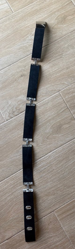 Cinturón de cuero ONLY negro con cierre metálico