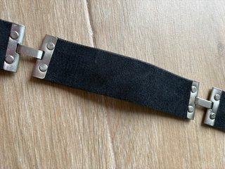 Cinturón de cuero ONLY negro con cierre metálico