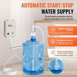 Sistema de bomba dispensadora de agua embotellada, sistema de dispensación de 5 galones/18.9 L, dispensador de agua eléctrico automático, bomba de jarrón de entrada única, uso compatible con máqui...