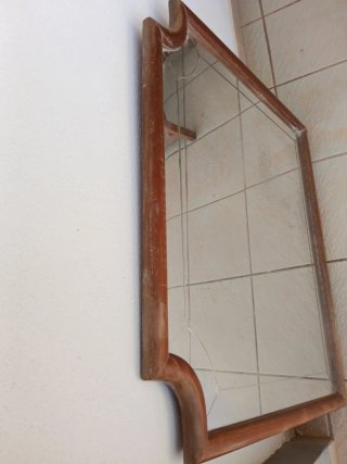 Espejo antiguo madera tallada
