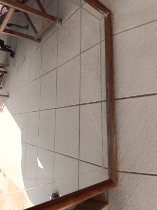 Espejo antiguo madera tallada