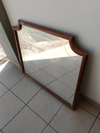 Espejo antiguo madera tallada
