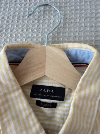 Camisa Zara Rayas Amarillas Hombre