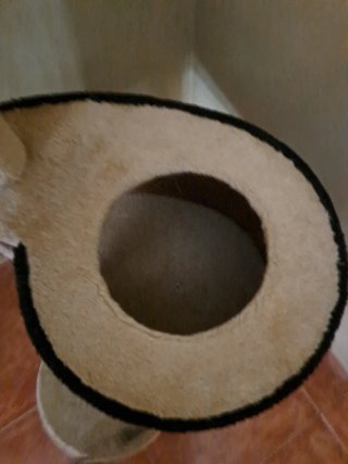 Rascador para gatos de tela y sisal