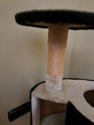 Rascador para gatos de tela y sisal