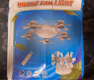 Lámpara Ventilador Drone con Control Remoto