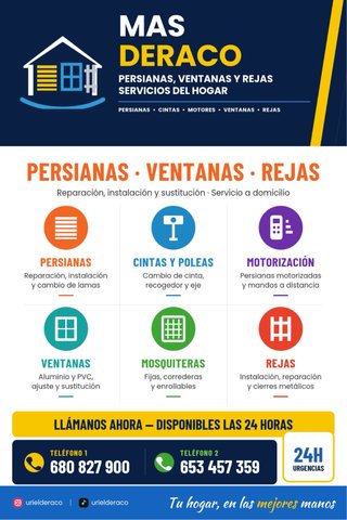 Reparación de persianas, cintas y rejas