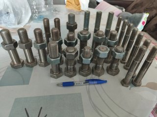Lote tornillos y tuercas industriales acero