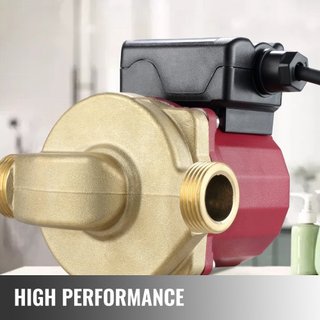 Bomba de Circulación de Agua Caliente 15 mm(0.6 pulgadas) 220V 20 L/min(5.3 GPM) 90W Bomba de Refuerzo de Agua 0.8A para Bar Electrónico Automático Ducha en Casa Lavadora