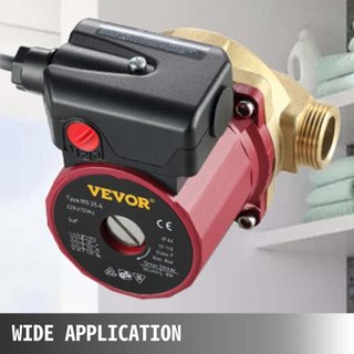 Bomba de Circulación de Agua Caliente 15 mm(0.6 pulgadas) 220V 20 L/min(5.3 GPM) 90W Bomba de Refuerzo de Agua 0.8A para Bar Electrónico Automático Ducha en Casa Lavadora