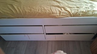 Cama infantil blanca con 4 cajones