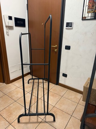 Appendiabiti doppio nero in metallo