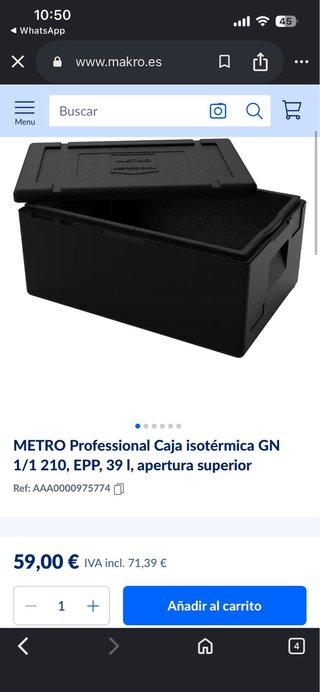Caja Isotérmica Makro Profesional 39l