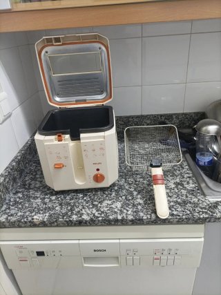 Freidora Philips Blanca i naranja