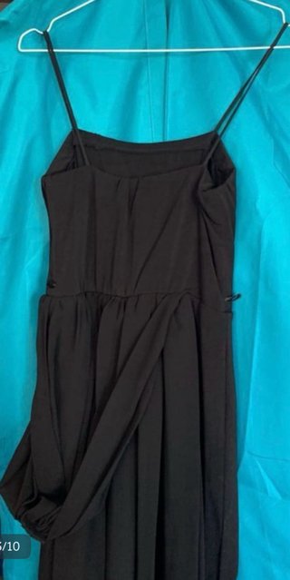 Vestido largo negro asimétrico s-m-l