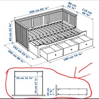 Cama nido blanca Ikea, con colchon hecho a medida