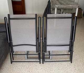 2 Sillas Plegables Terraza/Jardín