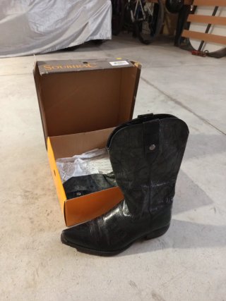Botas de piel negras SOUBIRAC