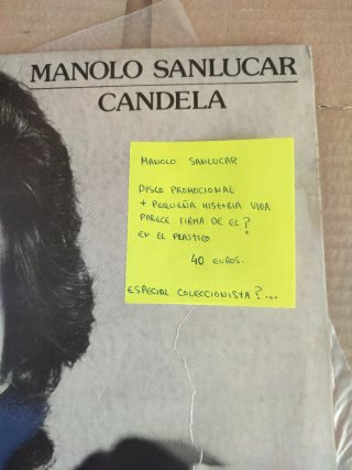 Disco Manolo Sanlúcar Candela