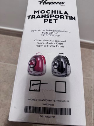 Mochila Transportín Perro Gato Hannover