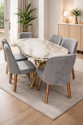 Mesa turca +6 sillas  nuevas 399€