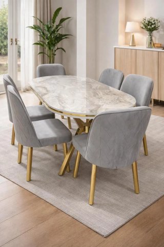 Mesa turca +6 sillas  nuevas 399€